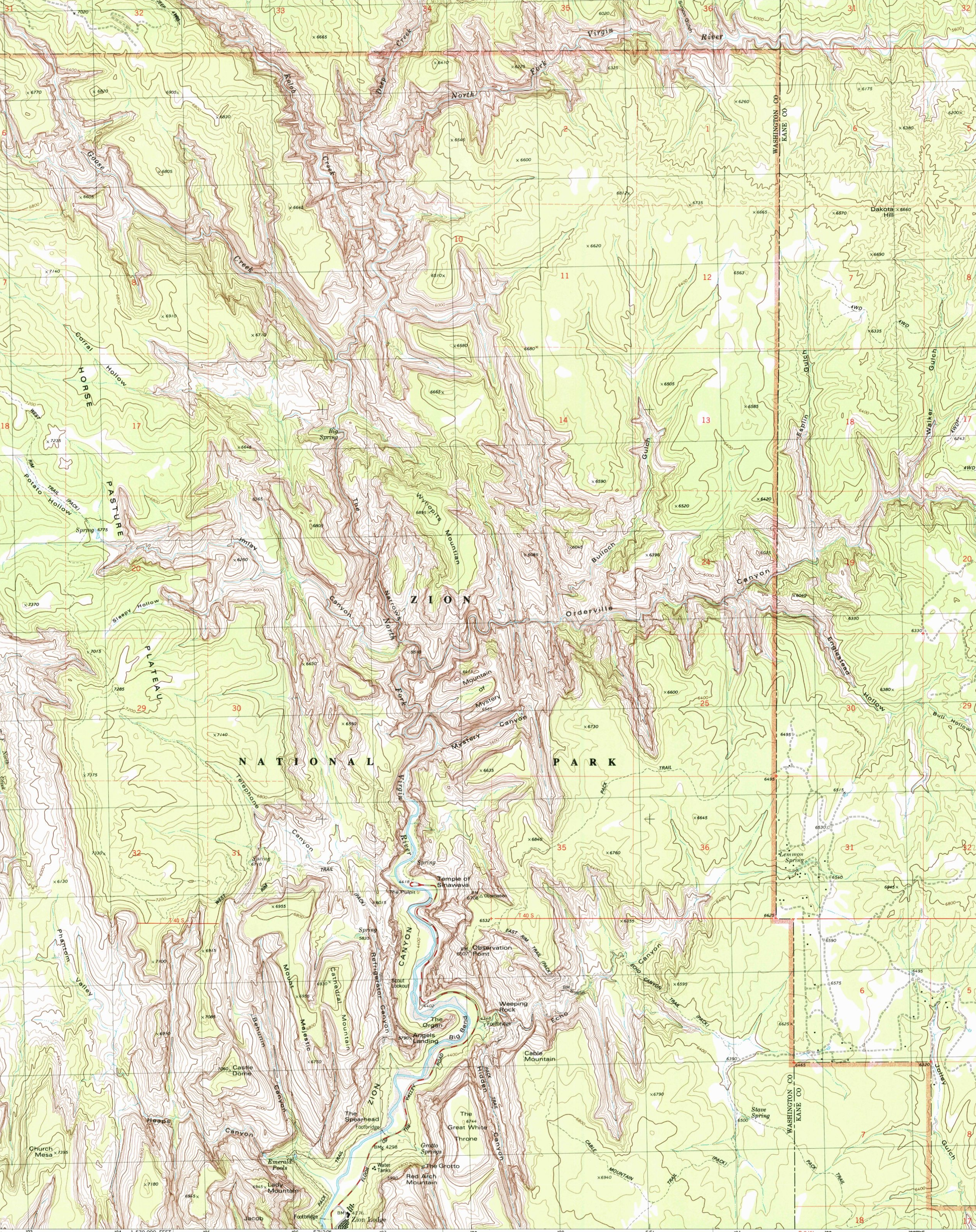 zion topo map